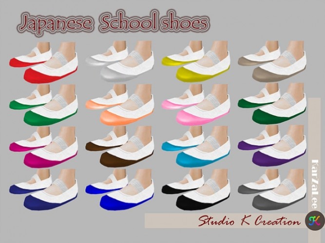 Japanese School Shoes at Studio KCreation » Sims 4 Updates