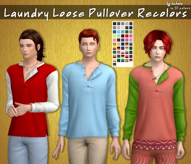 Sims 4 SP13 Loose Pullover Recolors at Tukete
