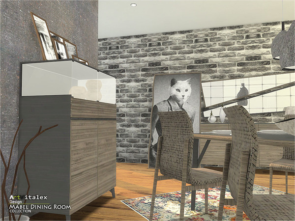 Sims 4 Mabel Dining Room by ArtVitalex at TSR