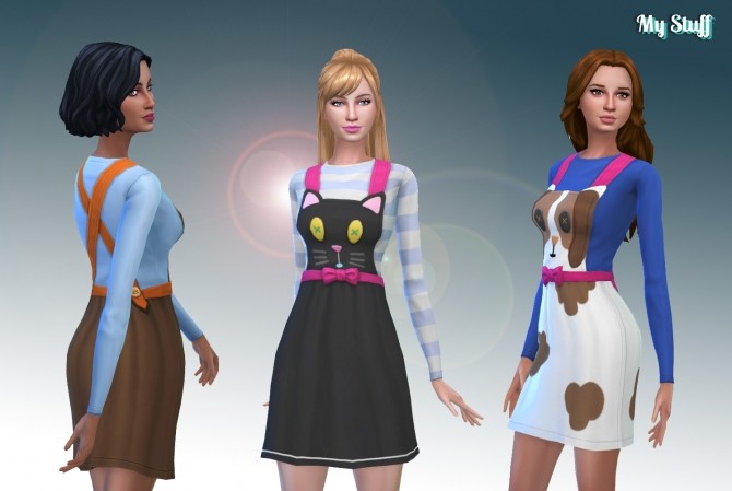 Sims 4 Dress Overall Conversion at My Stuff
