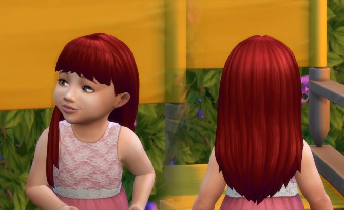 Sims 4 Straight Hair With Bangs for Toddlers at My Stuff