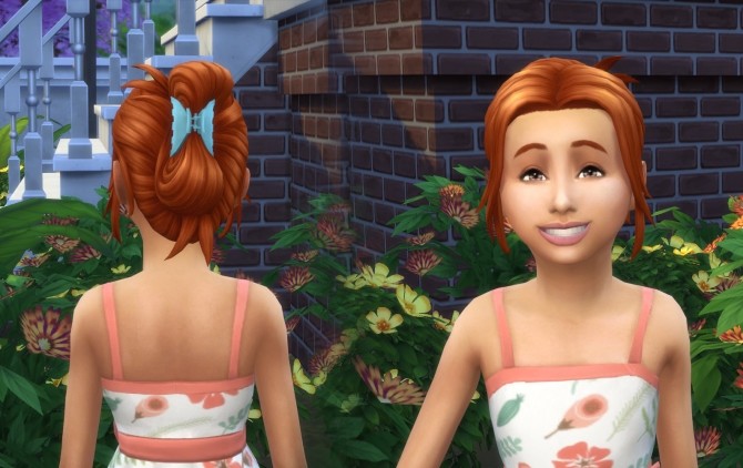 Sims 4 Claw Clip Up do for Girls at My Stuff