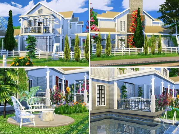 Sims 4 Sunflower Villa by MychQQQ at TSR