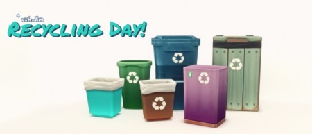 RECYCLING DAY bin recolors at Picture Amoebae