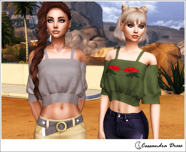 CASSANDRA BLOUSE at Blue8white » Sims 4 Updates