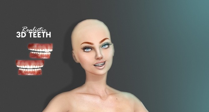 Sims 4 3D REALISTIC TEETH by Thiago Mitchell at REDHEADSIMS