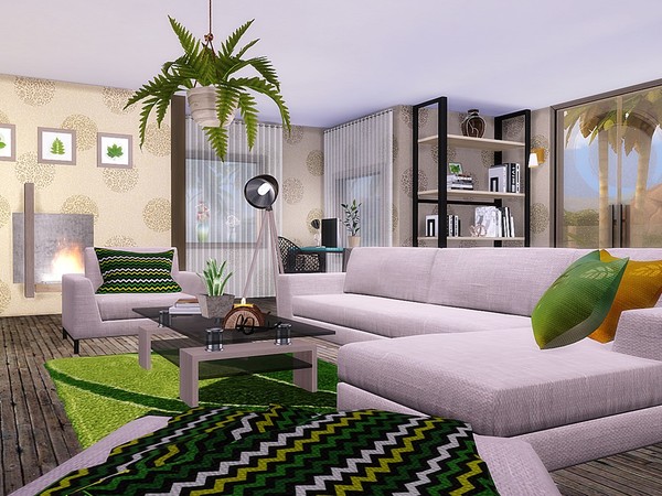 Sims 4 Modern Beach House by MychQQQ at TSR