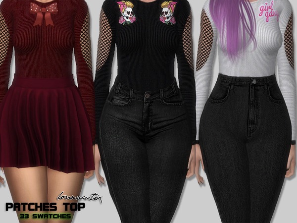 Sims 4 Patches Top by Lounacutex at TSR