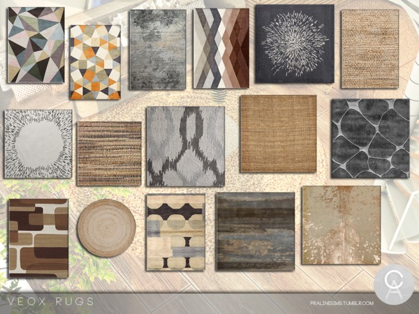 Sims 4 VEOX Rugs by Pralinesims at TSR