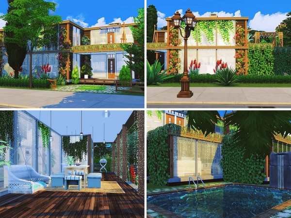 Sims 4 Eco Container House by MychQQQ at TSR