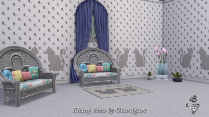 Sims 4 Cats rugs and walls set by Guardgian at Khany Sims