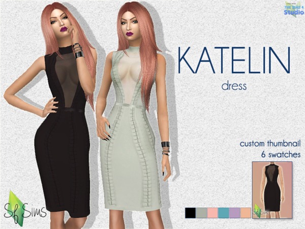Sims 4 KATELIN dress by SF Sims at TSR