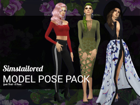 Model Pose Pack Geek Trait by Simstailored at TSR
