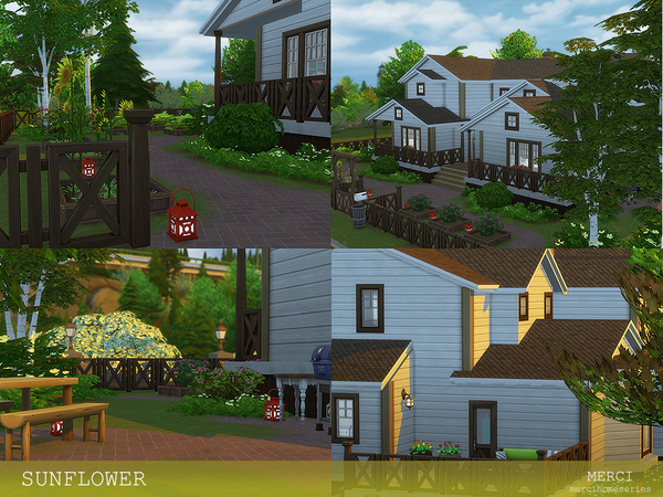 Sims 4 SUNFLOWER home by Merci at TSR