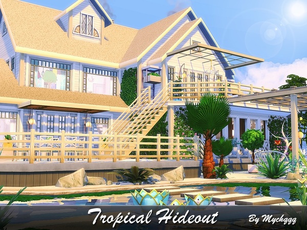 Sims 4 Tropical Hideout home by MychQQQ at TSR