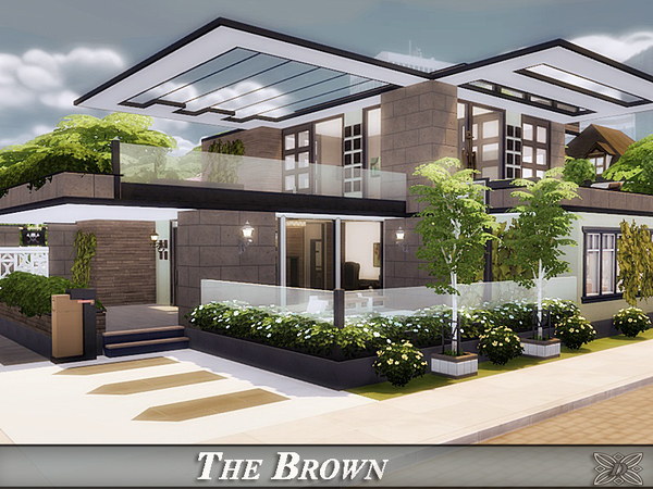Sims 4 The Brown home by Danuta720 at TSR