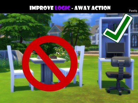Improve Logic skill away action by Pawlq at Mod The Sims