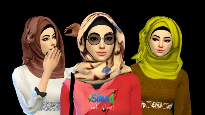 Sims 4 Hijab Model 039 & 040 at Aan Hamdan Simmer93