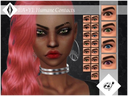 Humane Contacts Facepaint by ALExIA483 at TSR