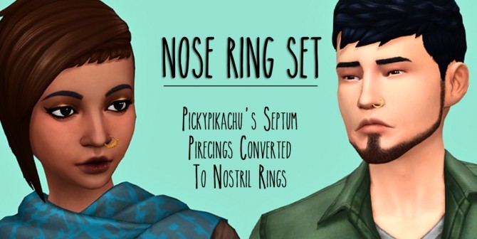 Sims 4 Nose Ring Set at Teanmoon