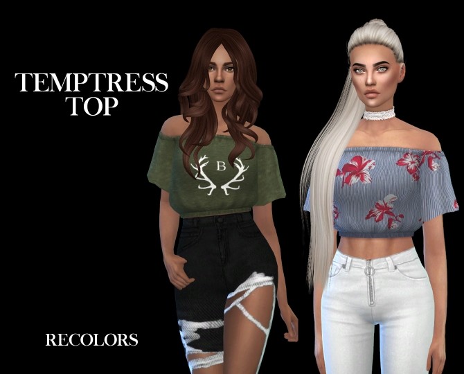 Sims 4 Temptress Top at Leo Sims
