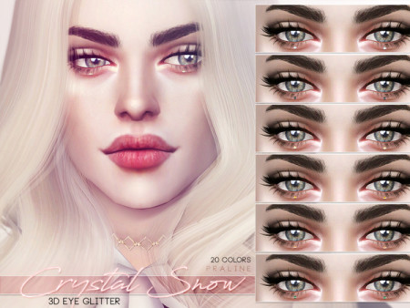Crystal Snow 3D Eye Glitter by Pralinesims at TSR