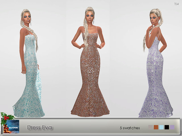 Sims 4 Eva Dress at Elfdor Sims