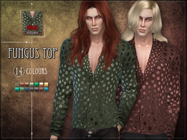 Sims 4 Fungus Top by RemusSirion at TSR