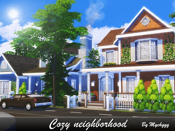 Sims 4 Cozy Neighborhood by MychQQQ at TSR