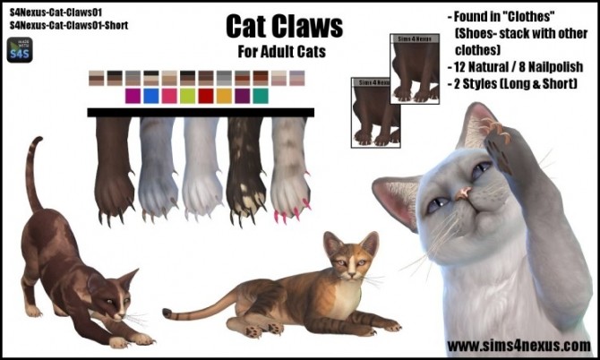 Sims 4 Cat Claws by SamanthaGump at Sims 4 Nexus