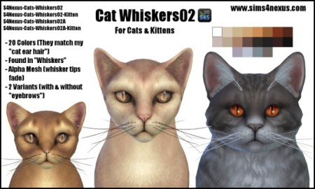 Cat Whiskers 02 by SamanthaGump at Sims 4 Nexus