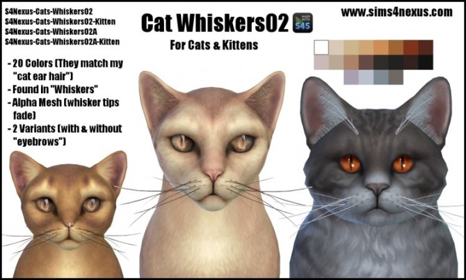 Sims 4 Cat Whiskers 02 by SamanthaGump at Sims 4 Nexus