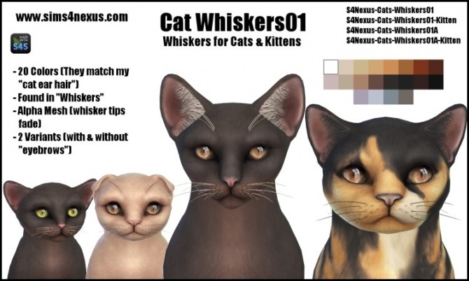 Sims 4 Cat Whiskers 01 by SamanthaGump at Sims 4 Nexus