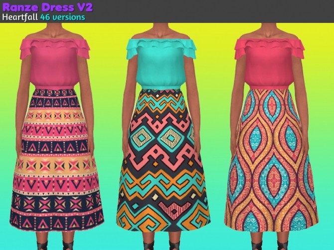 Sims 4 Ranze dress v2 at Heartfall