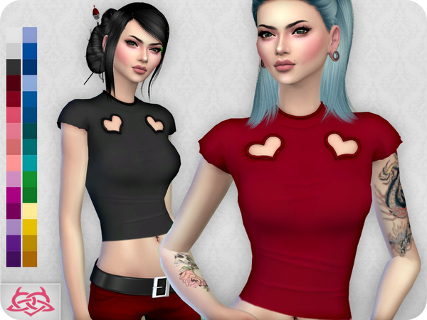 Sims 4 My love t shirt by Colores Urbanos at TSR