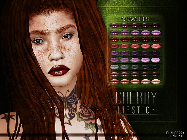 Sims 4 Cherry Lipstick at Blahberry Pancake