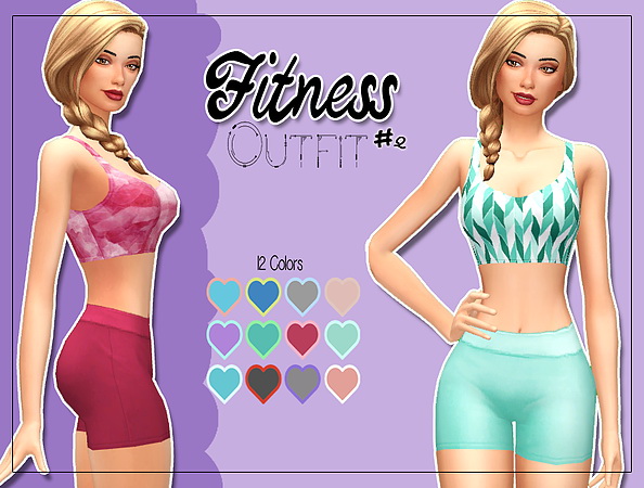 Sims 4 Fitness Outfit #2 at Kass