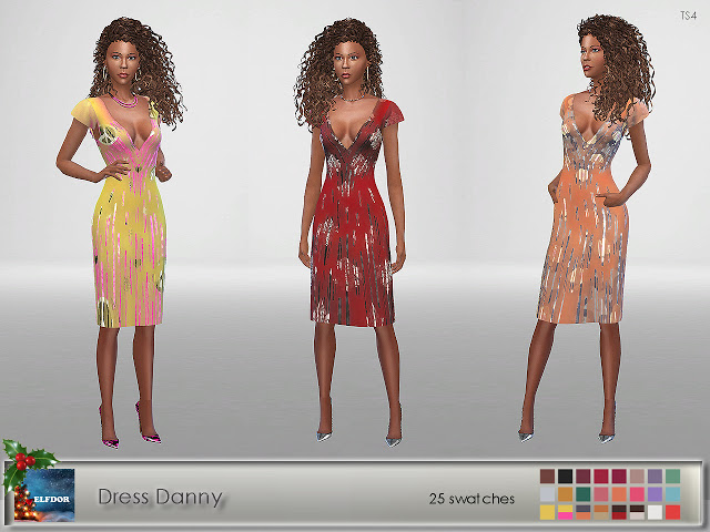 Sims 4 Danny Dress at Elfdor Sims