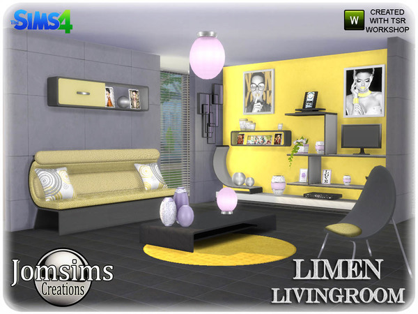 Sims 4 Limen Living room by jomsims at TSR