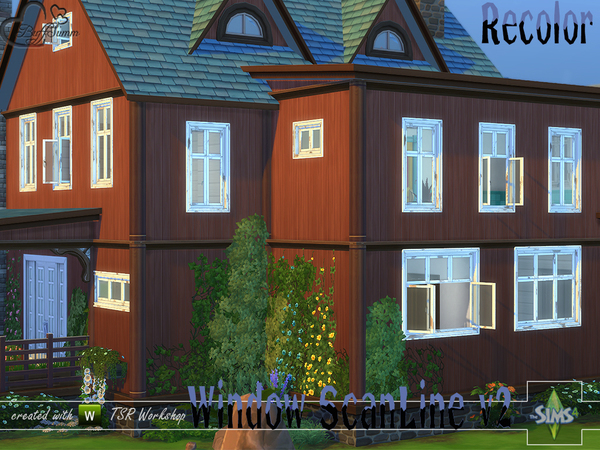 Sims 4 Window Set Scan Line v2 Recolor by BuffSumm at TSR