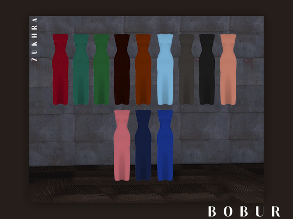 Sims 4 Zukhra dress by Bobur3 at TSR