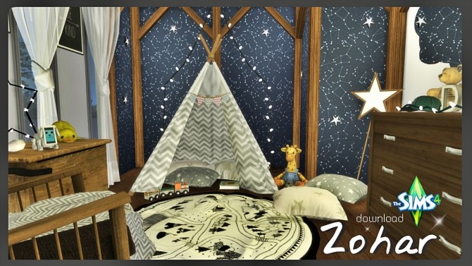 Sims 4 Zohar kids room by Rissy Rawr at Pandasht Productions