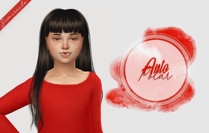 Sims 4 Anto Polar Hair Kids Version at Simiracle