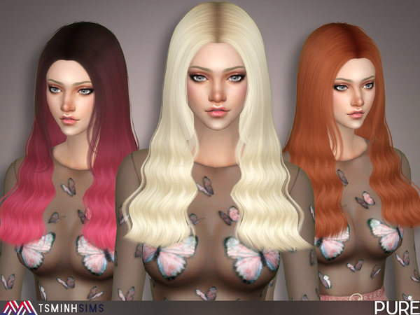 Sims 4 Pure Hair 51 by TsminhSims at TSR