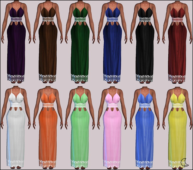 Sims 4 MADALA DRESS at Blue8white