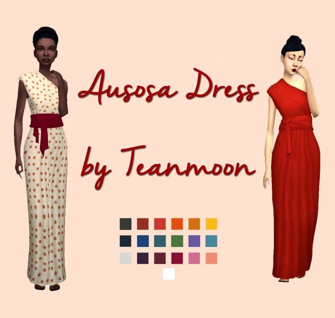 Sims 4 Ausosa Dress at Teanmoon