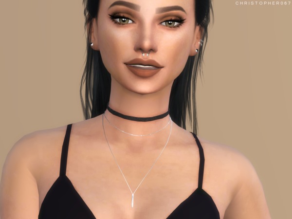 Sims 4 Lovato Necklace 2 Versions by Christopher067 at TSR