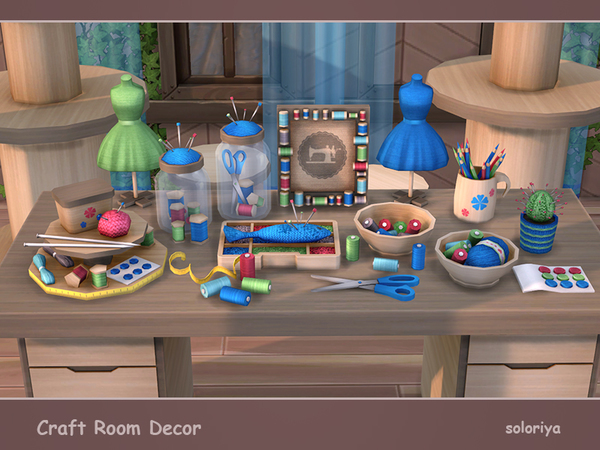 Sims 4 Craft Room Decor by soloriya at TSR