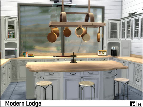 Sims 4 Modern Lodge by Pinkfizzzzz at TSR