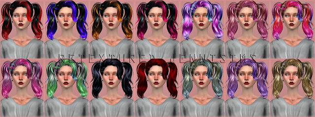 Sims 4 Newsea Guilty Romance Hair retexture at Jenni Sims